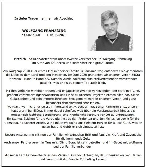 Nachruf Wolfgang Prämaßing